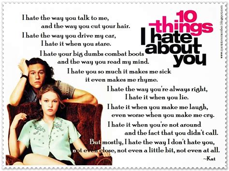 A quote from Ten Things I Hate about You 